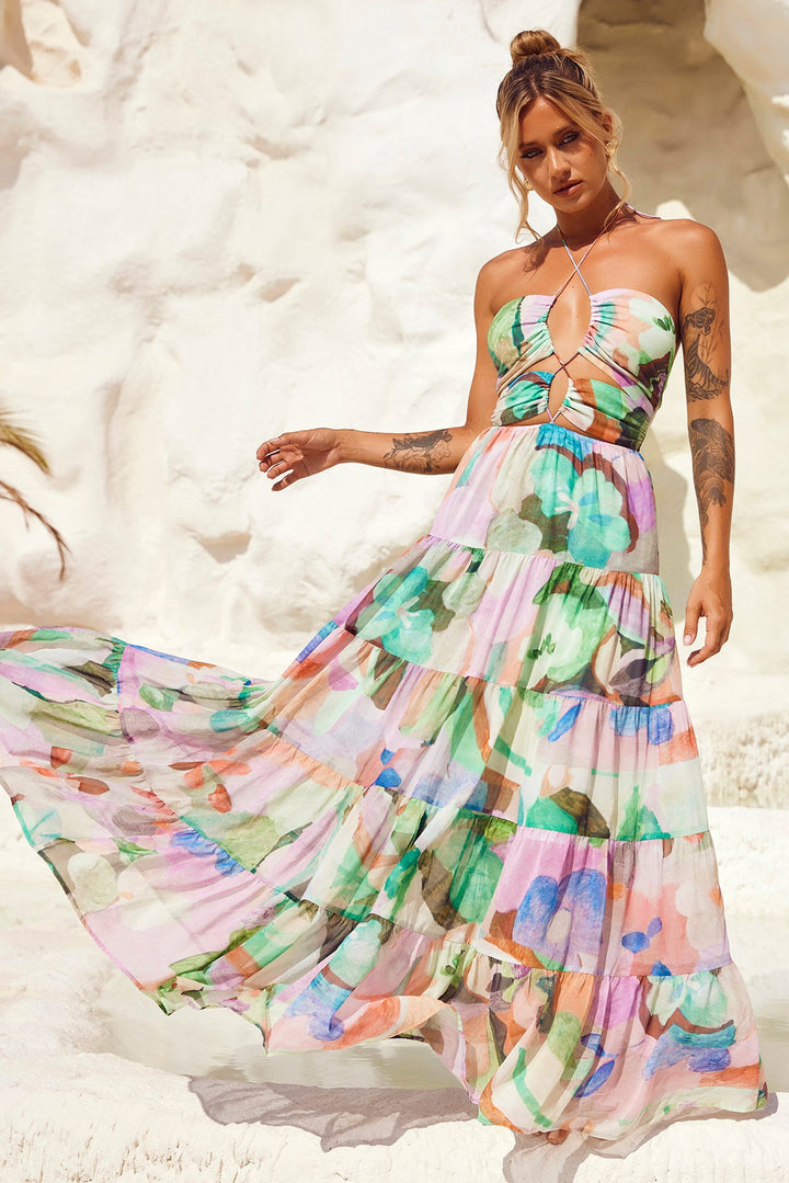 Real World Maxi Dress - Green Multi