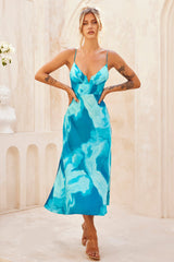 Art Of Love Midi Dress - Aqua