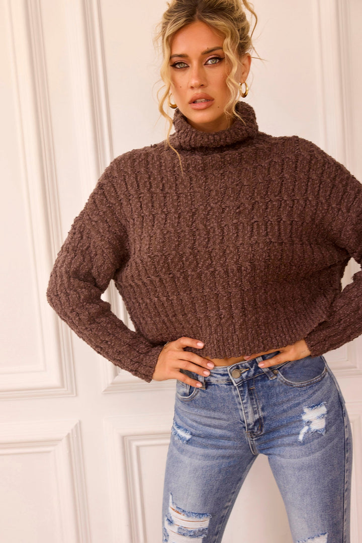 Fireside Knit Sweater - Chocolate