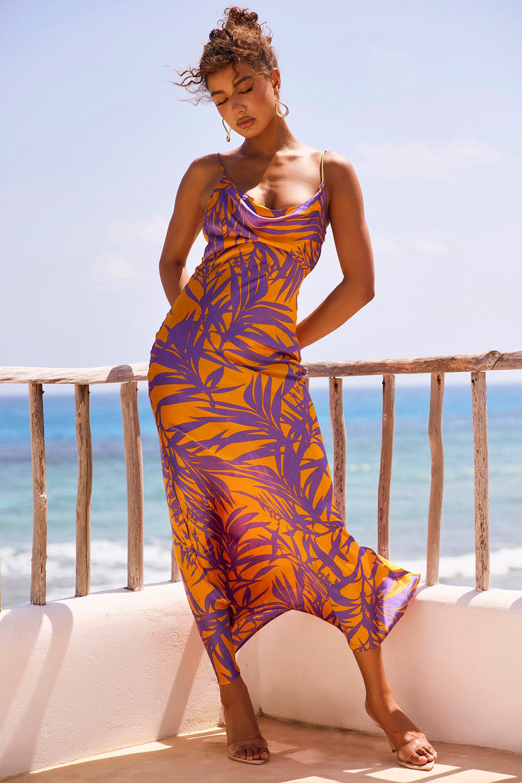 May In A Mood Maxi Dress - Purple Multi