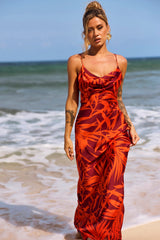 May In A Mood Maxi Dress - Red Multi