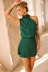 My Feelings Mini Dress - Forest Green