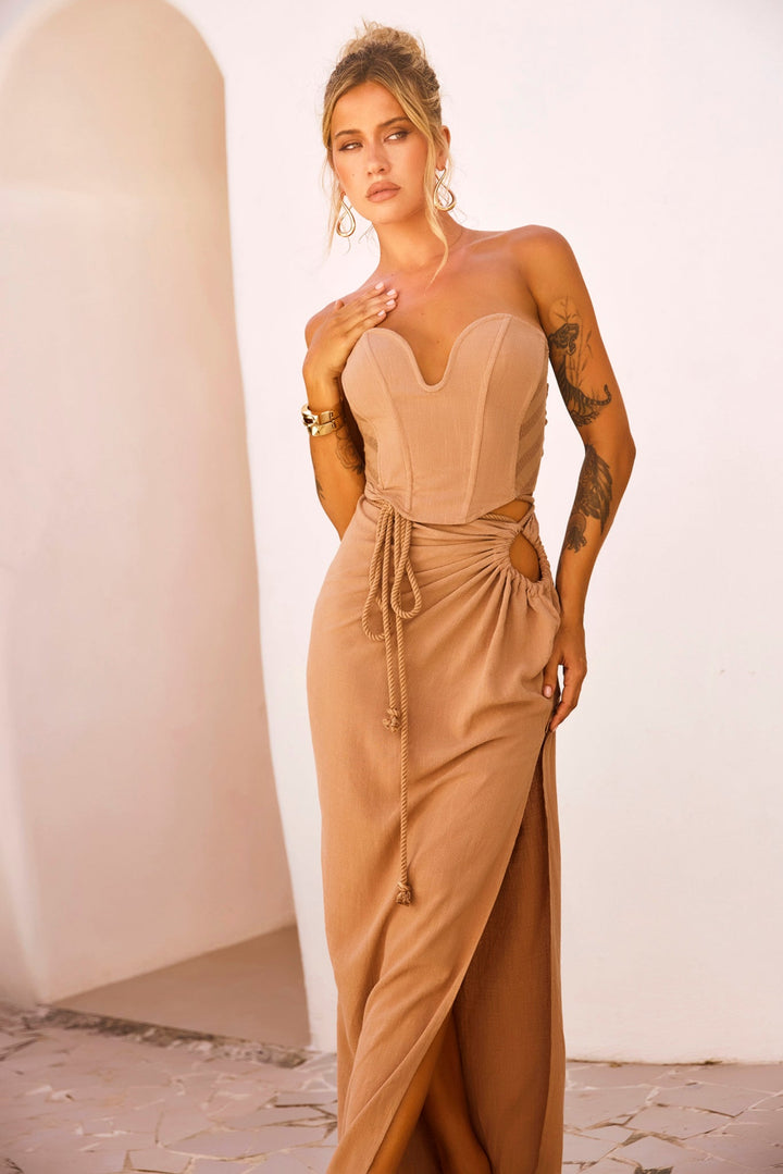 Date And Night Maxi Skirt - Mocha