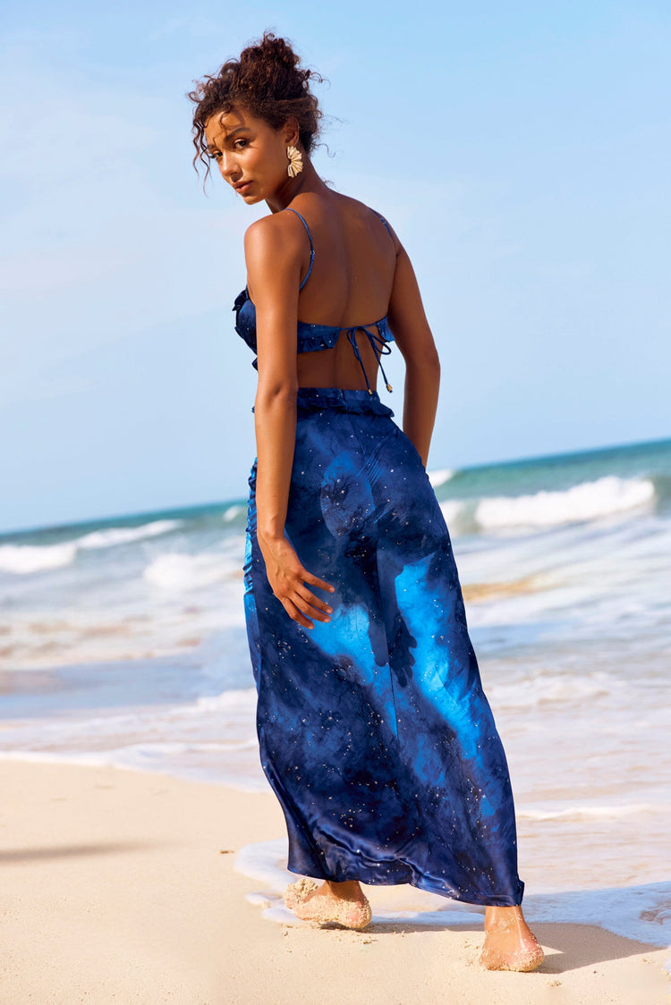 Bohemian Nights Maxi Dress - Blue