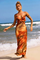 Bohemian Nights Maxi Dress - Orange