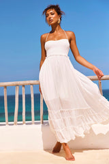 Sun Setter Maxi Dress - White