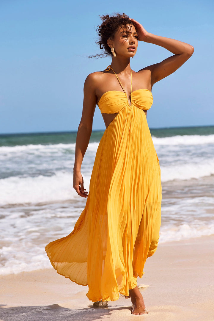 Martini Maxi Dress - Yellow