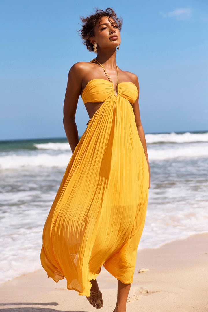 Martini Maxi Dress - Yellow