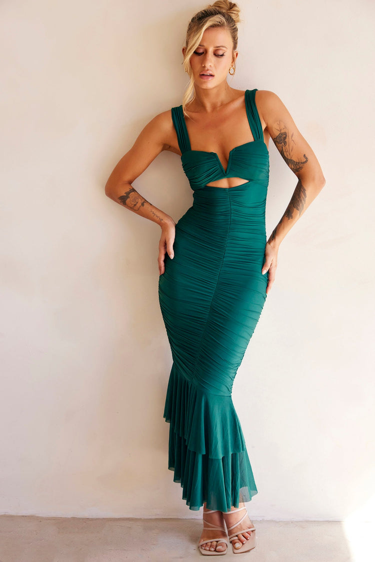 Eternal Muse Maxi Dress - Forest Green