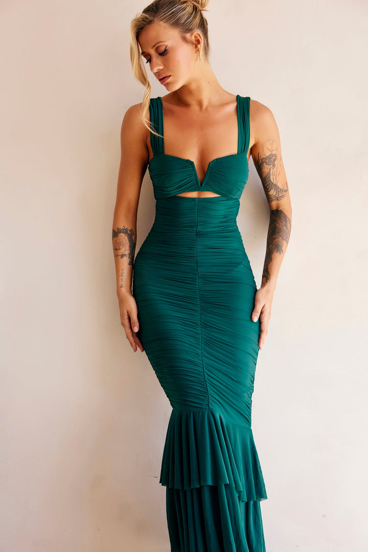 Eternal Muse Maxi Dress - Forest Green