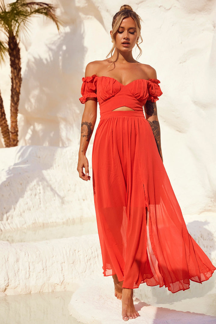 Perfect Storm Maxi Dress - Red