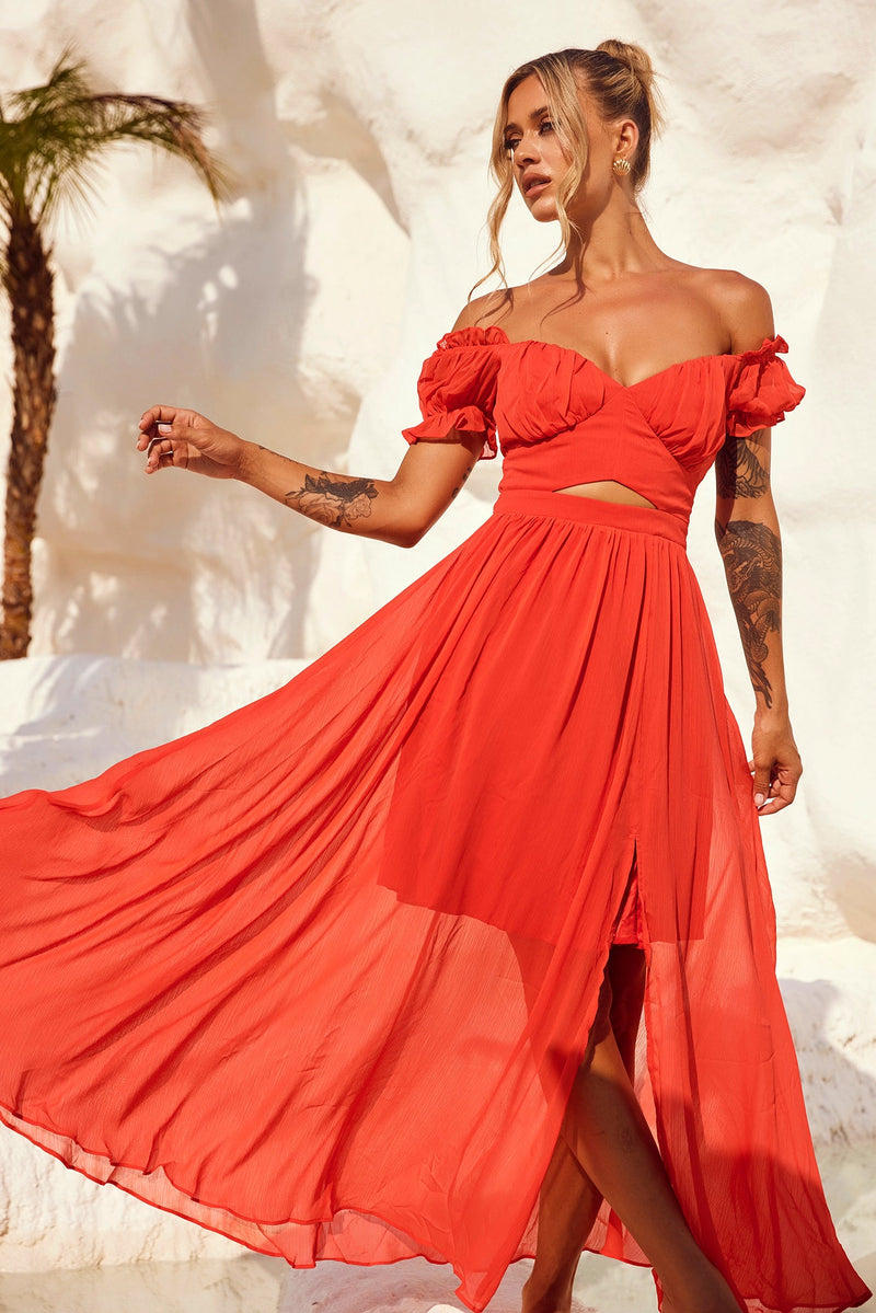 Perfect Storm Maxi Dress - Red