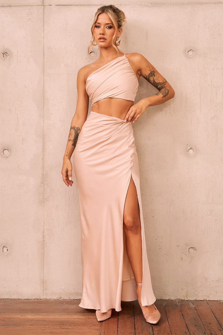 Make You Mine Maxi Skirt - Beige