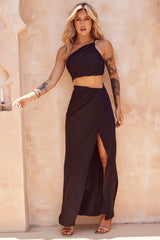 Make You Mine Maxi Skirt - Black