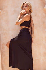 Make You Mine Maxi Skirt - Black