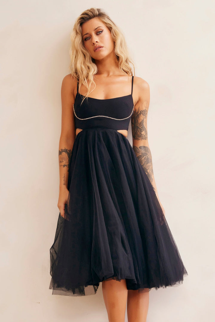 Got Glam Midi Dress - Black