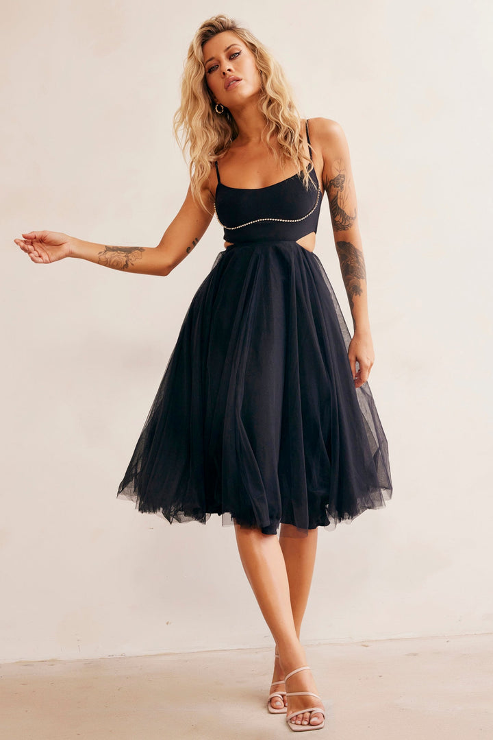 Got Glam Midi Dress - Black