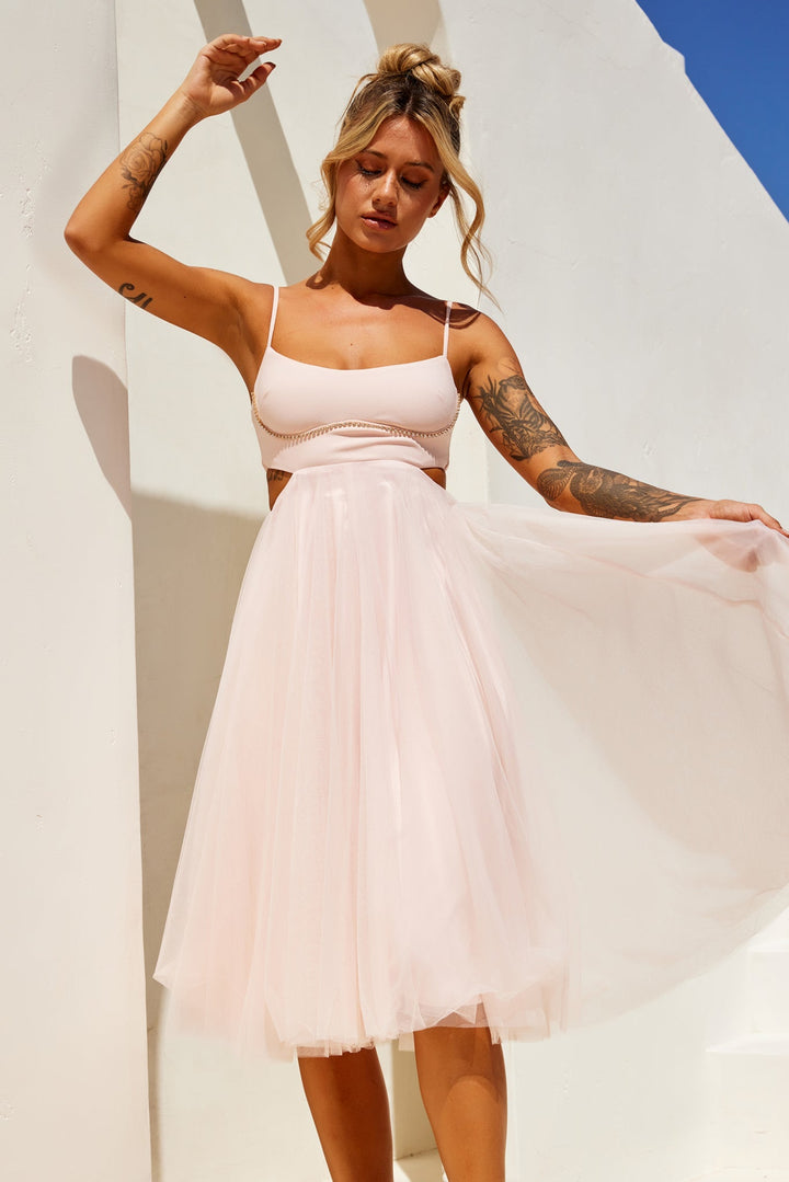 Got Glam Midi Dress - Blush