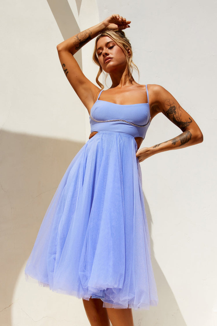 Got Glam Midi Dress - Cornflower