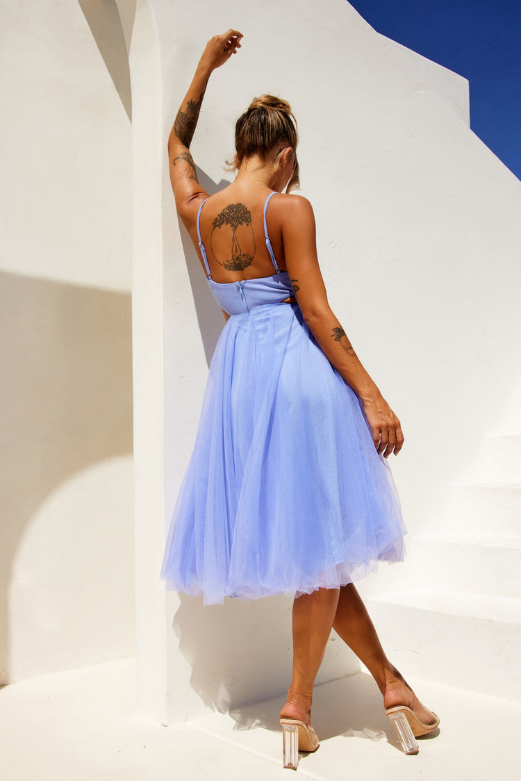 Got Glam Midi Dress - Cornflower