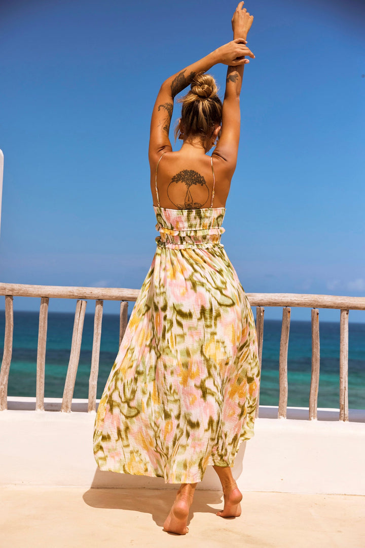 Sun Lover Maxi Dress - Green Multi