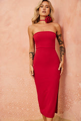 Petite Rosa Midi Dress - Red