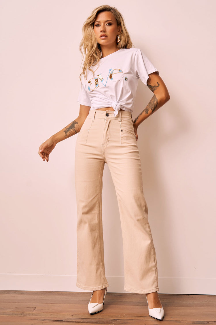 Ebbey Jeans - Beige