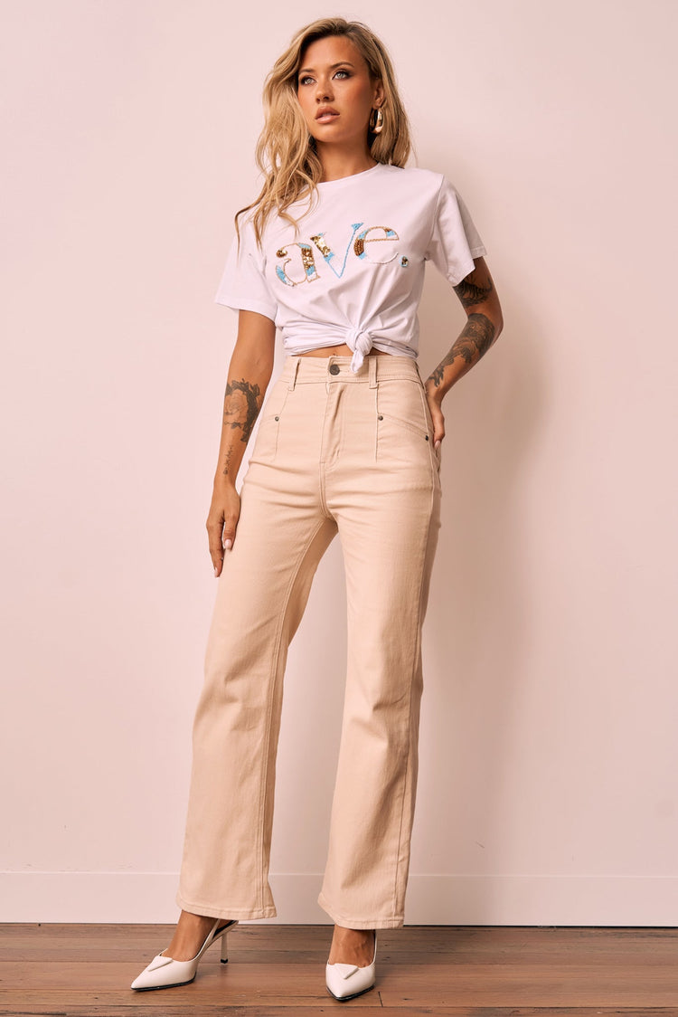 Ebbey Jeans - Beige