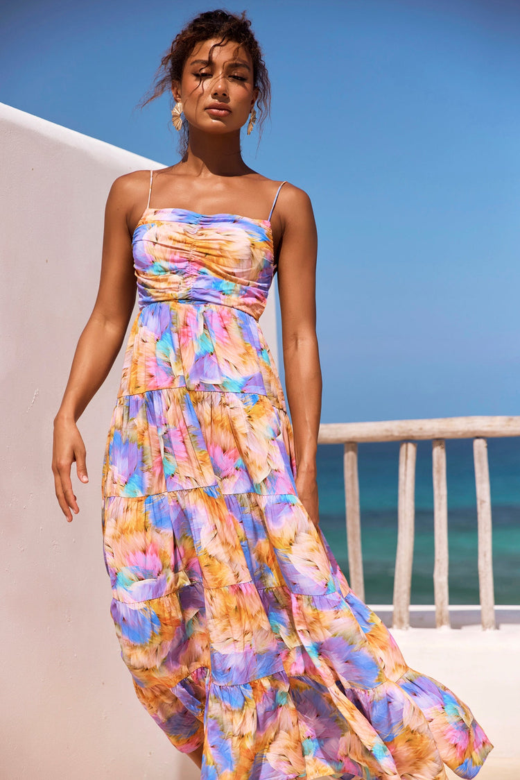 Magic Lifestyle Maxi Dress - Purple Multi