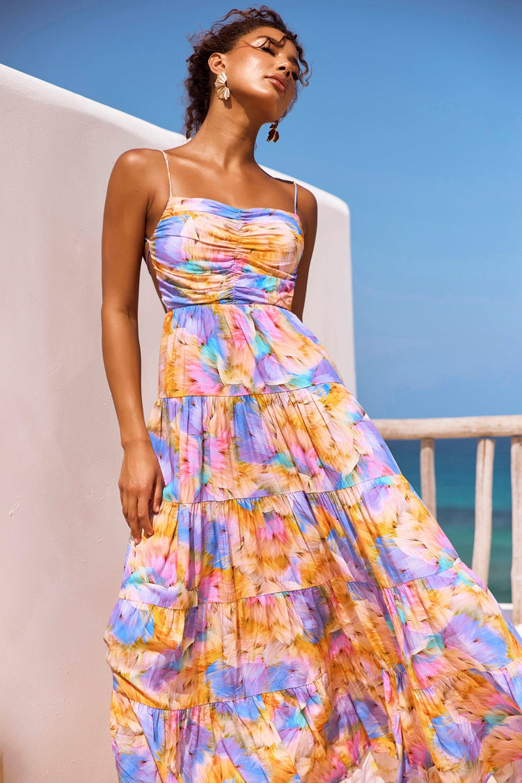 Magic Lifestyle Maxi Dress - Purple Multi