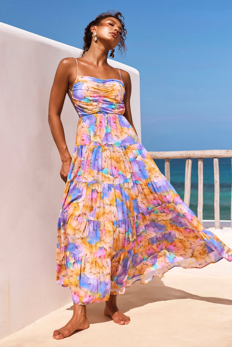 Magic Lifestyle Maxi Dress - Purple Multi