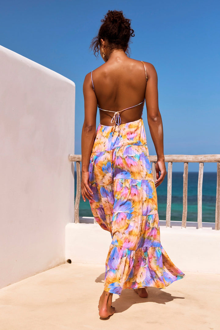 Magic Lifestyle Maxi Dress - Purple Multi