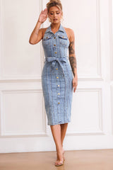 Roadhouse Midi Dress - Washed Blue