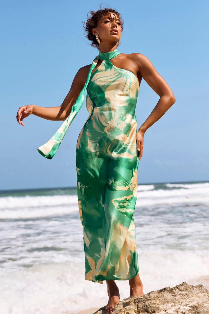 On The Dance Floor Maxi Dress - Green Multi