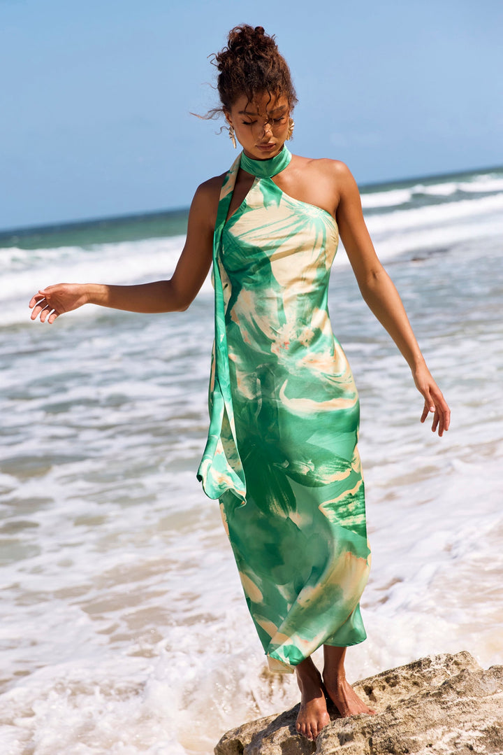 On The Dance Floor Maxi Dress - Green Multi