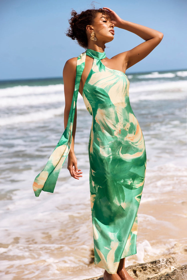 On The Dance Floor Maxi Dress - Green Multi