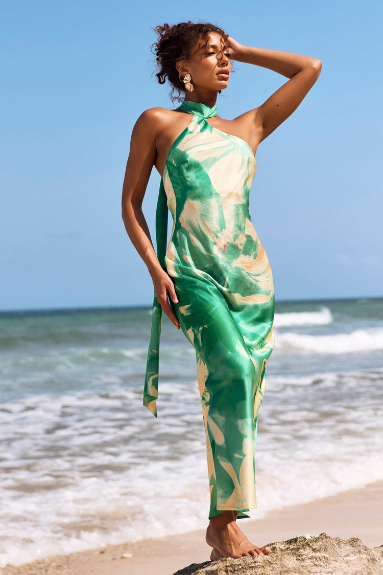 On The Dance Floor Maxi Dress - Green Multi