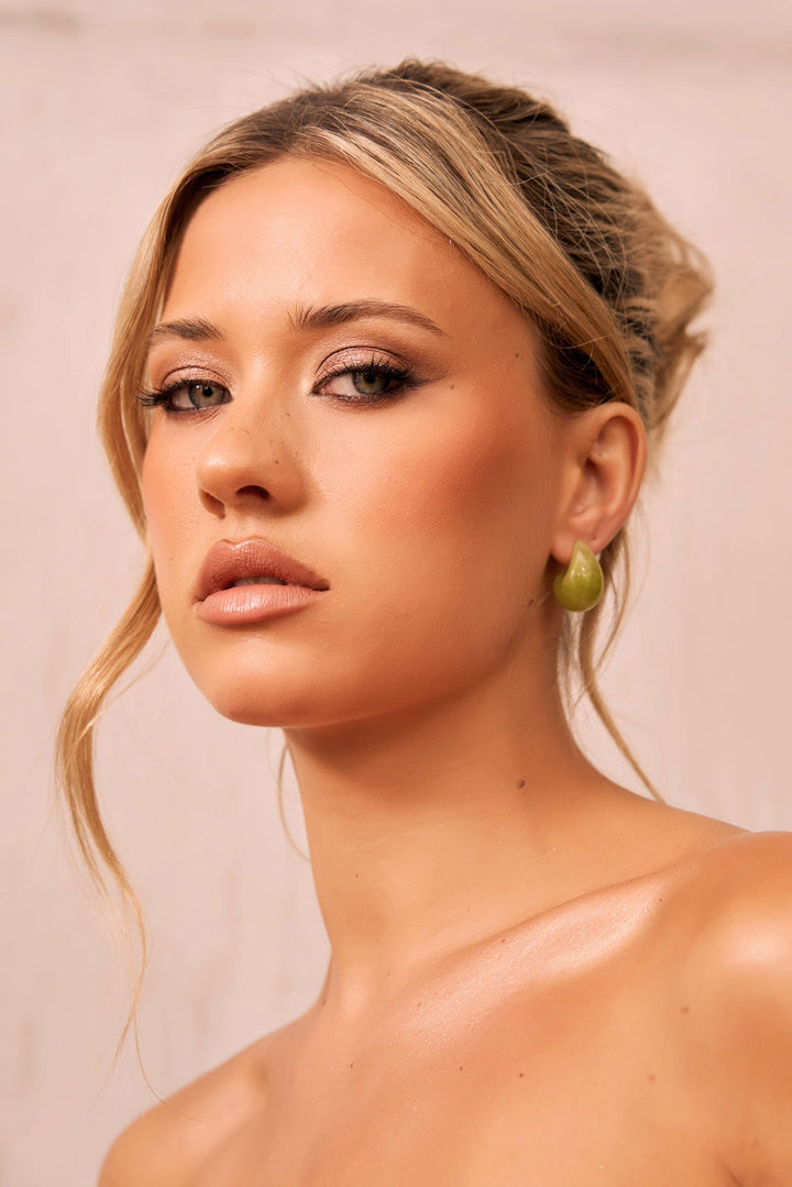 Classy Vibe Earrings - Olive