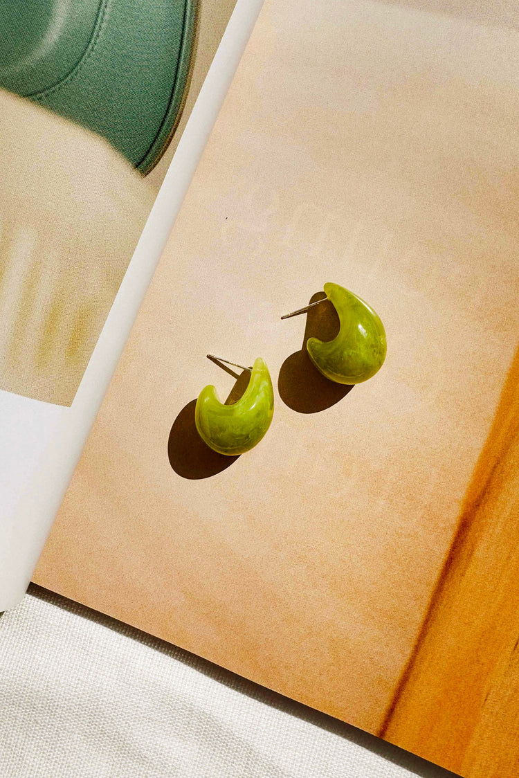 Classy Vibe Earrings - Olive