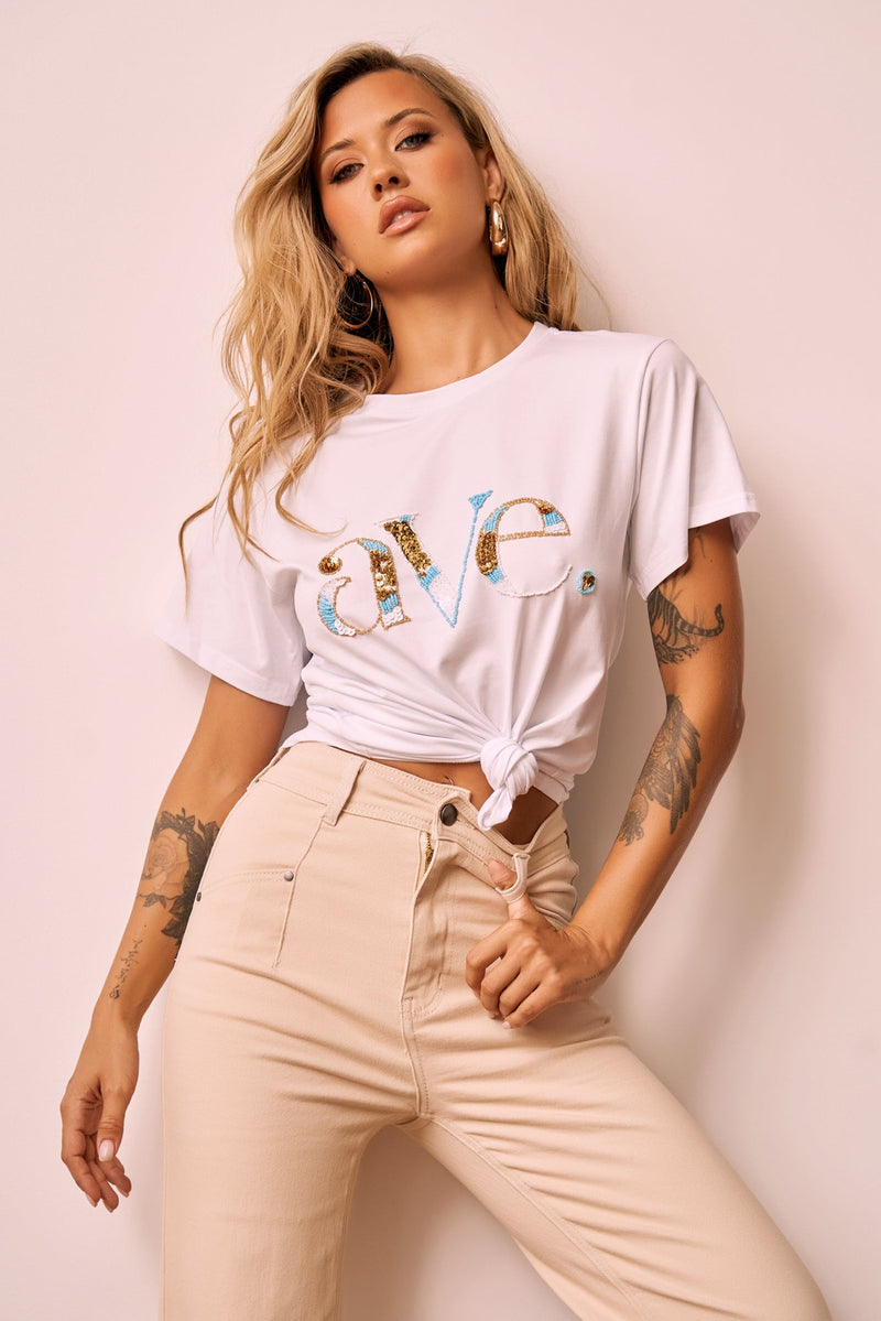 Weekend Vibe Tee - White