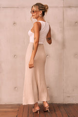 Join Us Knit Maxi Skirt - Sand