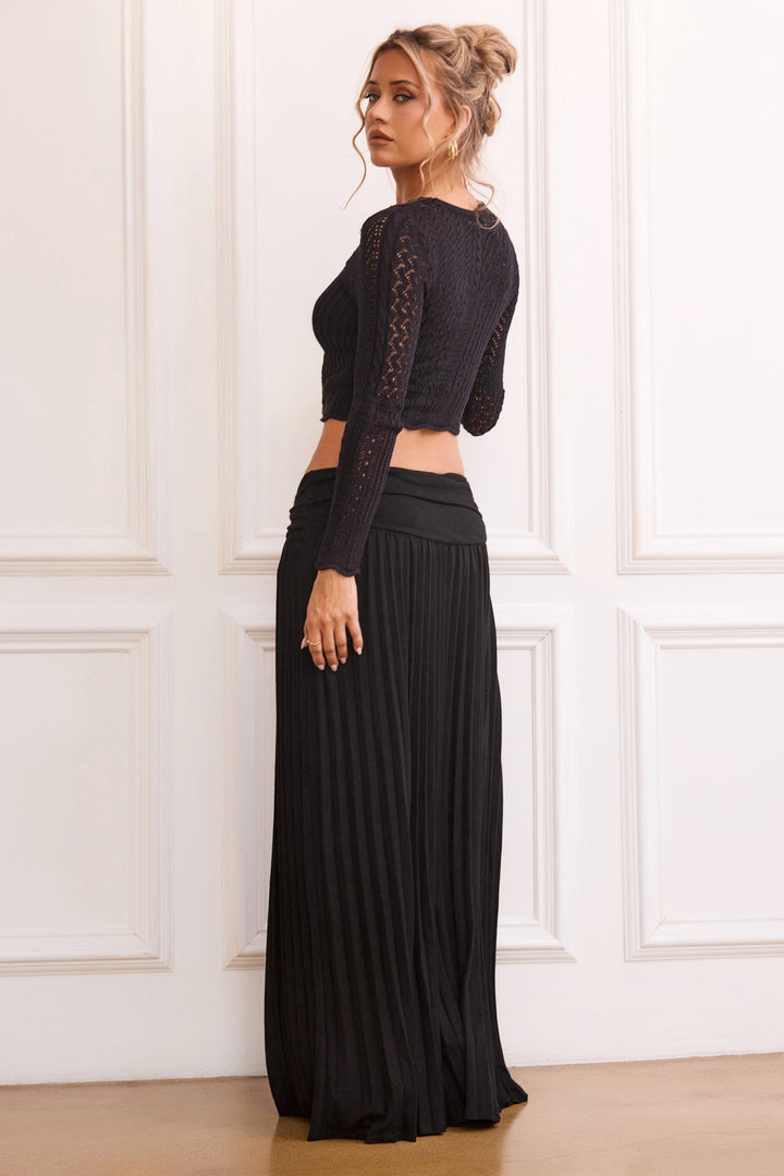 Rue Knit Maxi Skirt - Black