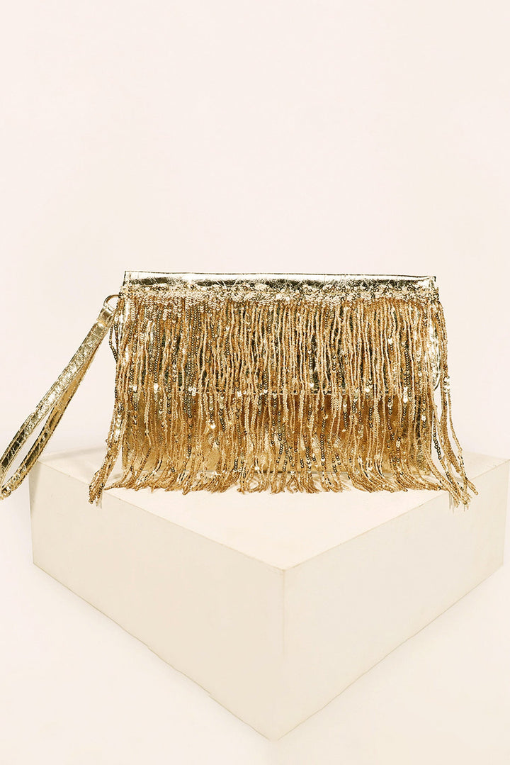 Golden Moon Clutch Bag - Gold